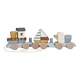 Little Dutch 7068 FSC Holz Eisenbahn Zug mit Steck-Formen und Zugschnur -...