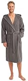 Twinzen Bademantel Herren 100% Baumwolle - Weich, Saugfähig, Aus Frottee,...