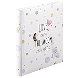 Hama Babyalbum 'To The Moon' (Baby-Fotoalbum mit 60 Seiten für Mädchen und...
