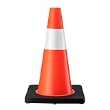 Wiltec Verkehrskegel 45 cm hoch, Leitkegel zum Absichern, Pylon reflektierend,...