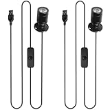 2 Stück Mini LED Spot Licht, 5V 3W USB Scheinwerfer 360° Schwenkbar Aluminium...