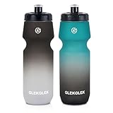 GLEKGLEK Fahrrad Trinkflasche 750ml, Geruchsfrei Sport Trinkflasche für Fitness...