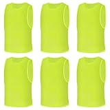 AUYAO Fussballtraining Leibchen Fubball 6 Set Trainingsleibchen Herren Fußball...