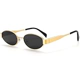 Sonnenbrille Damen Oval Retro Vintage, Sonnenbrillen Grau, Sunglasses Woman
