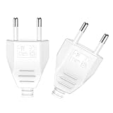 VIEVRE Eurostecker Flach,2 Stück Stromstecker,220v Eurostecker,Flacher...