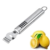 Zestenreißer, Edelstahl Zitronen Zester Schälerbe mit Kanneliermesser,...