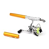 Hapihom 1,4 m Angelruten-Rollen-Kombination,Mini-Stift-Angelruten-Set für...
