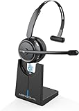 Bluetooth Headset mit Mikrofon, Wireless Headset mit Stummschalttaste Und...