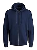 JACK&JONES PLUS Herren JJEBRADLEY Sweat Zip Hood NOOS PLS Sweatshirt-Jacke, Navy...