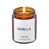 ANSOYER Massagekerze,128 ml, Kerze für Entspannung, natürliche Rohstoffe,...