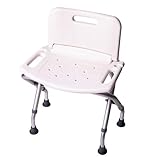 ONVAYA Badhocker 150kg (Duschhocker weiß mit Rückenlehne)