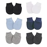 Qinsky Weiche Fäustlinge für Babys,6 Paar Kleinkind Fäustlinge Neugeborene...