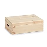 Zeller 13151 Allzweckkiste m. Deckel, Nadelholz, ca. 40 x 30 x 14 cm, Holzkiste...