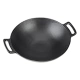 LANDMANN Grillwok | Hochwertiger Wok aus emailliertem Gusseisen (Ø 36 cm) |...