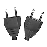 Oblinple 2 Stück Eurostecker Flach 250V 2.5A, Stromstecker Flacher, Schuko...