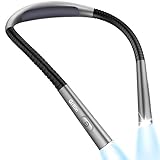 Gritin Leselampe Hals, Buchlampe Bett mit 4 Farben & 5 Helligkeit - Stufenlos...