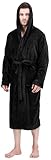 NY Threads Morgenmantel für Männer mit Kapuze, Kuschelig weich, Loungewear und...