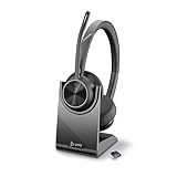 Schnurloses Poly Voyager 4320 UC-Headset und Ladestation – Stereo-Kopfhörer...