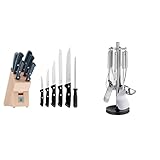 WMF Classic Line Messerblock mit Messerset 7-teilig & Profi Plus Küchenhelfer...