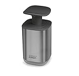 Joseph Joseph Presto Edelstahl Hygienischer Easy-Push Seifenspender mit breiter...