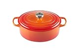 Le Creuset Signature Gusseisen-Bräter mit Deckel, Ø 29 cm, Oval, Für alle...