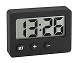 TFA Dostmann Mini Digitaluhr, 60.2013.01, Tischuhr, Quarzuhr, perfekt für KFZ...