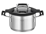RÖSLE SILENCE PRO Kochtopf, Hochwertiger Universaltopf aus Edelstahl 18/10, 16...