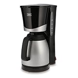 KHG Kaffeemaschine TKA-101SS aus Kunststoff/Metall in schwarz/silberfarben, mit...