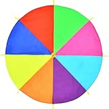 Tokaneit Schwungtuch Regenbogen Fallschirm, Fallschirm Zelt, Regenbogen...