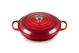 Le Creuset Signature Gusseisen Gourmet-Profitopf, Rund, Ø 30 cm, 3,5 l, Für...