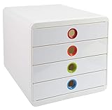 Exacompta 314398D Premium Ablagebox mit 4 Schubladen für DIN A+ Dokumente....