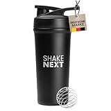 ShakeNext® Edelstahl Shaker [NEUEINFÜHRUNG] - Trinkflasche mit Mixball 700ml,...