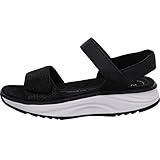 Joya Flores Black, Sandale, Full Grain Leather/Velour Leather, Active-Sohle,...