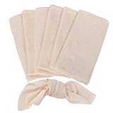 Stoffservietten Beige, 6 Stück Leinen Servietten 42x42 cm, Baumwolle...