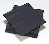 LE NAPPAGE ARTS DE LA TABLE Papierservietten, 33 x 33 cm, 2-lagig, Schwarz FSC,...