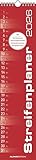 Alpha Edition - Streifenplaner Rot Kalender 2026 – 11,3x49,5 cm –Wandplaner...