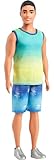 Barbie Fashionistas Ken-Puppe Nr. 236 mit schwarzen Haaren, einem blau-grünen...