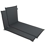 LILENO HOME Sonnenliege Auflage als [2er Set - Rollliege] in Anthrazit -...