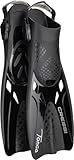 CRESSI Tonga Fins Black/Black L/XL - Leichte Verstellbare Kurze Flossen oder Set...