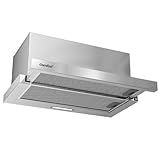 COMFEE' CHL03M21S Flachschirmhaube Dunstabzugshaube 60cm Umluft, 400 m³/h...