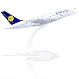 QIYUMOKE Airbus A380 Lufthansa 1/400 Druckguss-Metall-Flugzeugmodell mit...