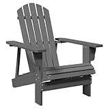 vidaXL Adirondack-Stuhl Grau 69x85x90,5 cm Massivholz Tanne, Adirondack-Sessel,...