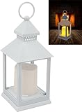 LED Laterne mit Kerze Windlicht Flammeneffekt Beleuchtung Outdoor geeignet...