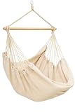 AMANKA XXL Hängesessel Beige 185x130 cm belastbar bis 150kg – Hängestuhl...