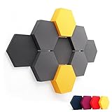 FENNEXT ® Velvet Schallabsorber Wand - Dekorative Hexagon Akustikpaneele für...