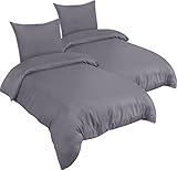 Utopia Bedding Bettwäsche 135x200 4teilig - Mikrofaser 2 Bettbezug 135x200 cm +...