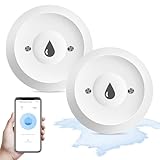 2 Stück Smart Wassermelder, Funk-Wassersensor Zigbee mit Batterie,...