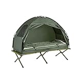 SoBuy OGS32-GR 4in1-Zelt mit Campingliege Schlafsack Luftmatratze und Zubehör 1...