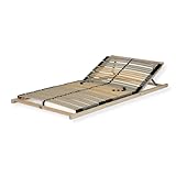 Sleepneo Lattenrost 90x200 cm - Kopfteil verstellbar 42 Latten 7-Zonen Traglast...