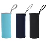 ZEACCT 3er-Pack Schützende Glasflaschenhüllen, Neopren-Isolierte...
